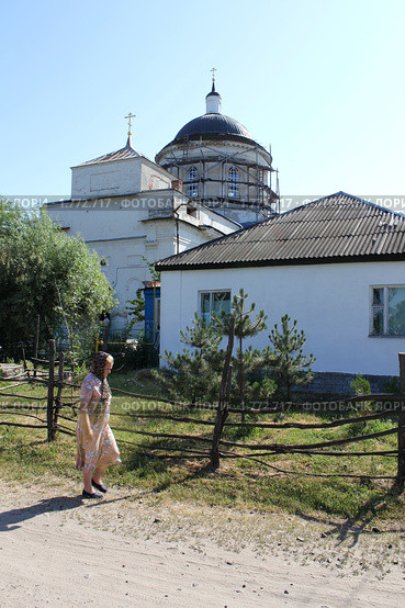 Храм в казачьей станице Кочетовской (2010 год). Редакционное фото, фотограф Александр Тихонов / Фотобанк Лори