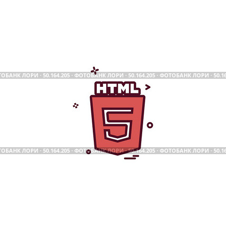 HTML 5 icon design vector. Стоковая иллюстрация, агентство Ingram Publishing / Фотобанк Лори