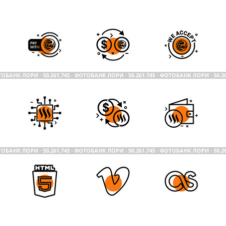 html 5 , vimeo , lastfm ,Nexus , nxs , crypto , currency , crypto cuurency , money , exchange , coin , dollar , graph , icon, vector, design,  flat,  collection, style, creative,  icons. Стоковая иллюстрация, агентство Ingram Publishing / Фотобанк Лори