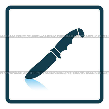 Hunting knife icon. Shadow reflection design. Vector illustration. Стоковая иллюстрация, агентство Ingram Publishing / Фотобанк Лори