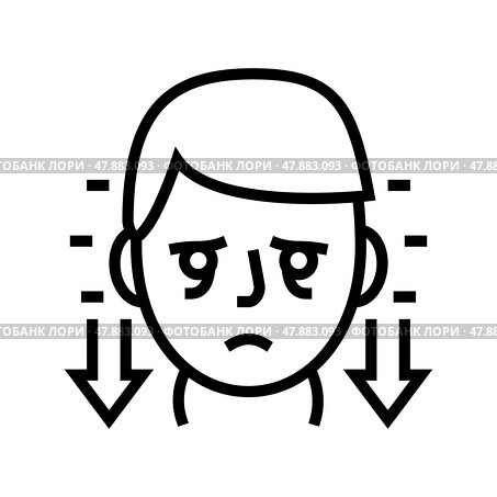 hyperthyroidism endocrinology line icon vector illustration. Стоковая иллюстрация, иллюстратор Vectorwin / Фотобанк Лори