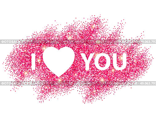 I love you message and heart golden glitter design.  Vector illustration. I love you message and heart golden glitter design.  Vector illustration EPS10. Стоковая иллюстрация, агентство Ingram Publishing / Фотобанк Лори