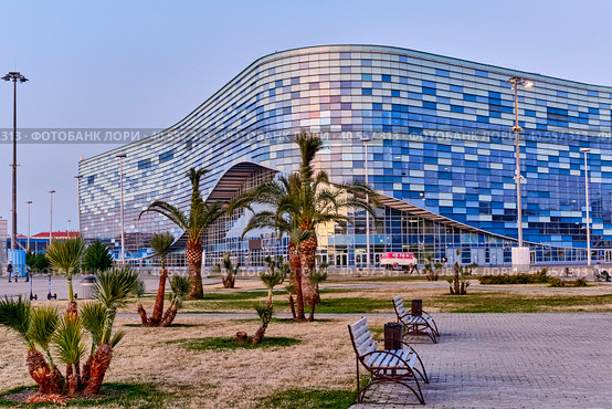 Ice sports palace Iceberg in the Olympic Park Sochi. (2020 год). Редакционное фото, фотограф Ирина Кононова / Фотобанк Лори