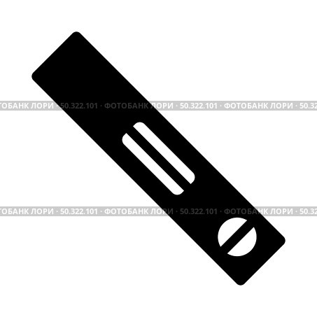 Icon Of Construction Level. Black Stencil Design. Vector Illustration. Стоковая иллюстрация, агентство Ingram Publishing / Фотобанк Лори