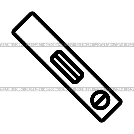 Icon Of Construction Level. Editable Bold Outline Design. Vector Illustration. Стоковая иллюстрация, агентство Ingram Publishing / Фотобанк Лори