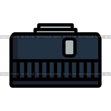Icon Of Photo Camera 50 Mm Lens. Editable Bold Outline With Color Fill Design. Vector Illustration. Стоковая иллюстрация, агентство Ingram Publishing / Фотобанк Лори