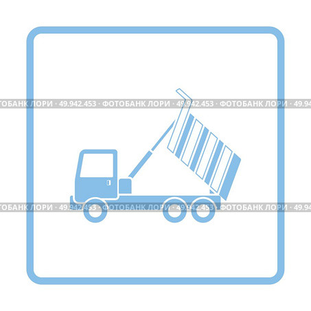 Icon of tipper. Blue frame design. Vector illustration. Стоковое фото, агентство Ingram Publishing / Фотобанк Лори