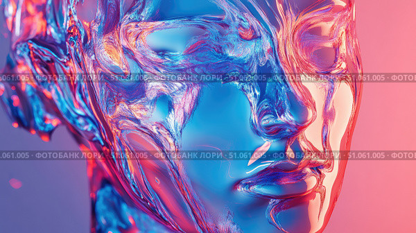 identity melting metaverse avatar ai generated. Стоковое AI-изображение, AI-художник Vectorwin / Фотобанк Лори