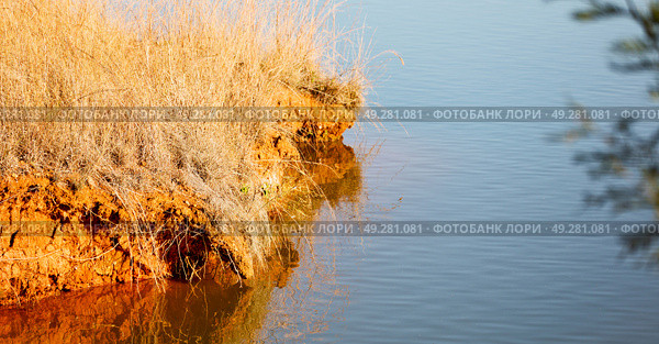 in lesotho mlilwane wildlife santuary the pound lake and  tree reflection in water. Стоковое фото, агентство Ingram Publishing / Фотобанк Лори