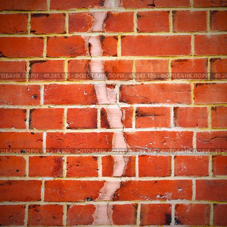 in london    abstract texture of a ancien wall and ruined brick. Стоковое фото, агентство Ingram Publishing / Фотобанк Лори