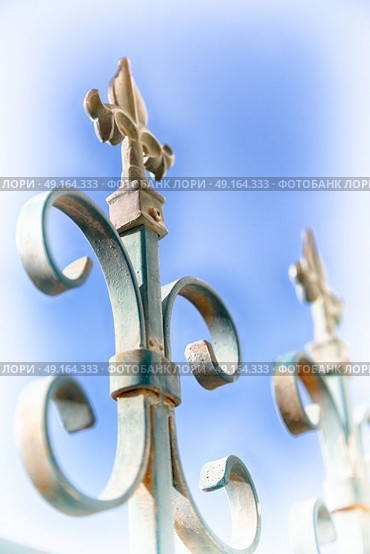 in the sky an iron fence prospective and abstracr background. Стоковое фото, агентство Ingram Publishing / Фотобанк Лори