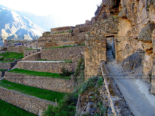 Inca ruins Ollantaytambo, Urubamba Sacred Valley, Peru, South America (2011 год). Стоковое фото, фотограф Сергей Стрелков / Фотобанк Лори