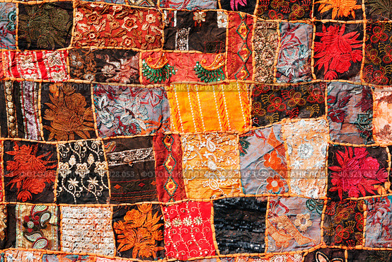 Indian patchwork carpet (2012 год). Стоковое фото, фотограф photoff / Фотобанк Лори