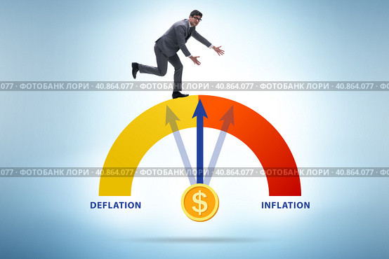 Inflation and deflation business concept. Стоковое фото, фотограф Elnur / Фотобанк Лори