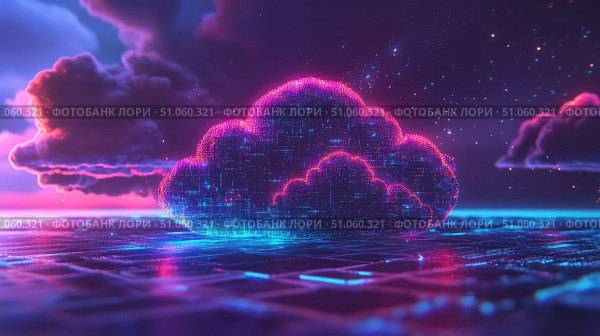 infrastructure collapsing cloud computing ai generated. Стоковое AI-изображение, AI-художник Vectorwin / Фотобанк Лори