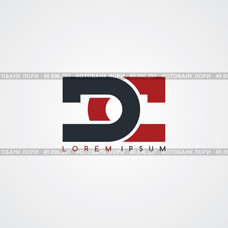 initial letter linked uppercase logo black red in white background. Стоковая иллюстрация, агентство Ingram Publishing / Фотобанк Лори