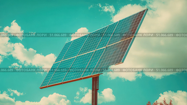 installation elevating solar panel ai generated. Стоковое AI-изображение, AI-художник Vectorwin / Фотобанк Лори