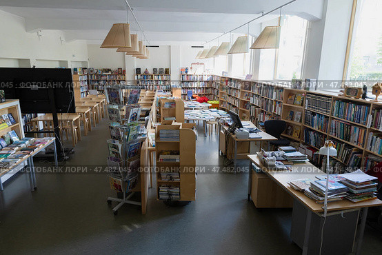 Interior of Children reading room of Vyborg Library (2023 год). Редакционное фото, фотограф EugeneSergeev / Фотобанк Лори
