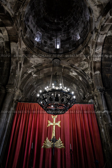 Interior of Geghard Monastery (2024 год). Стоковое фото, фотограф Юлия Бабкина / Фотобанк Лори