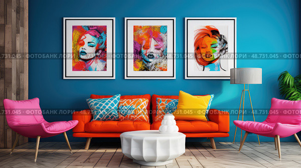 interior wall with a white frame ai generated. Стоковое AI-изображение, AI-художник Vectorwin / Фотобанк Лори