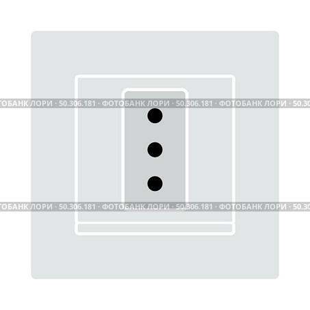 Italy Electrical Socket Icon. Flat Color Design. Vector Illustration. Стоковая иллюстрация, агентство Ingram Publishing / Фотобанк Лори