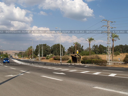 Израиль. Автомобильная трасса в Галилее (2012 год). Стоковое фото, фотограф Ирина Борсученко / Фотобанк Лори