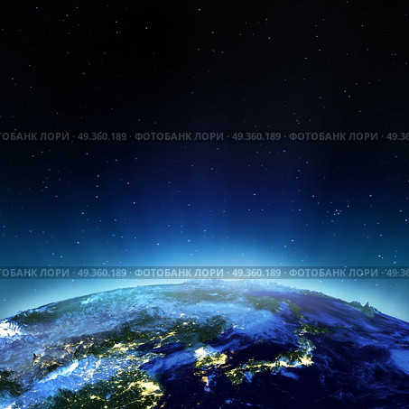 Japan and Korea 3d rendering. Japan and Korea. Elements of this image furnished by NASA 3d rendering. Japan and Korea 3d rendering. Стоковое фото, агентство Ingram Publishing / Фотобанк Лори