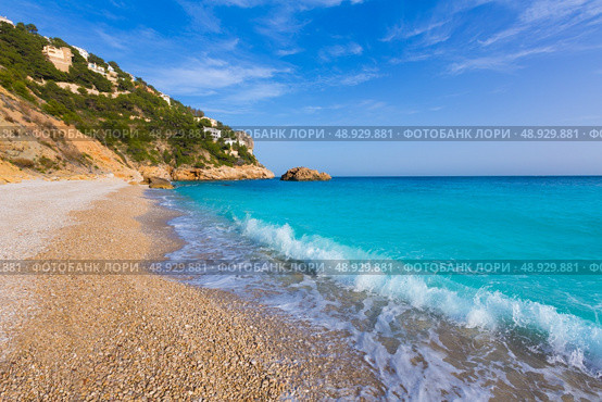 Javea Playa Ambolo beach Xabia in Mediterranean Alicante Spain. Стоковое фото, агентство Ingram Publishing / Фотобанк Лори