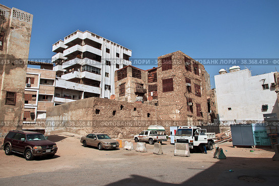 Jeddah, Saudi Arabia - 09 Mar 2020: The vintage house in Al-balad district, Jeddah, Saudi Arabia. Редакционное фото, фотограф Сергей Стрелков / Фотобанк Лори