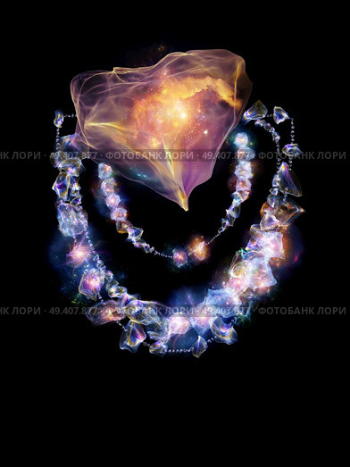 Jewels for Martian Girl series. Composition of colorful organic forms and lights with metaphorical relationship to jewelry, beauty, art, science, magic and imagination. Стоковое фото, агентство Ingram Publishing / Фотобанк Лори
