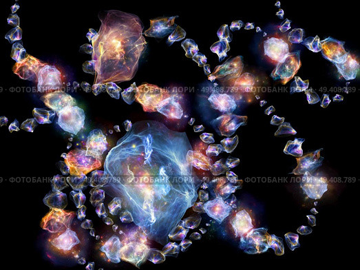 Jewels for Martian Girl series. Design composed of colorful organic forms and lights as a metaphor on the subject of jewelry, beauty, art, science, magic and imagination. Стоковое фото, агентство Ingram Publishing / Фотобанк Лори