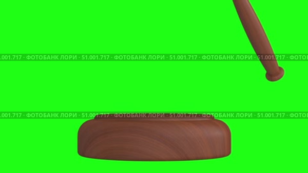 Judge or auction gavel on green background. Isolated 3D illustration. Стоковая анимация, аниматор Ильин Сергей / Фотобанк Лори