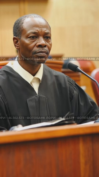 Judge presiding over court session. Стоковое AI-видео, аниматор Юрий Поздников / Фотобанк Лори