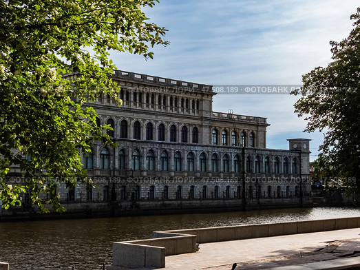 Kaliningrad, Kaliningrad region, Russia May 12 2024 Kenigsberg Exchange, Kaliningrad Art Museum view from Kant Island. Редакционное фото, фотограф Наталья Симакова / Фотобанк Лори