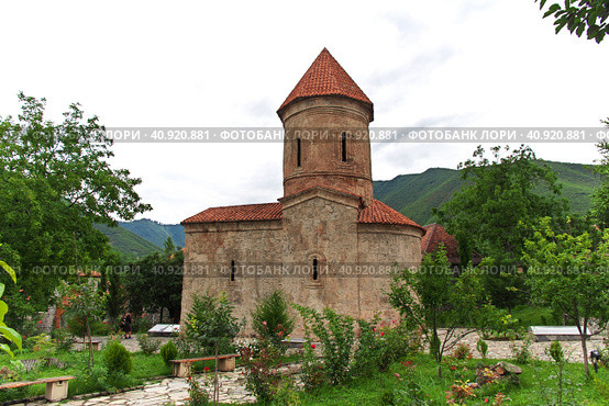 Kish, Azerbaijan - 12 Jul 2013. The ancient church in Kish village, Azerbaijan. Редакционное фото, фотограф Сергей Стрелков / Фотобанк Лори
