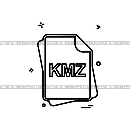 KMZ file type icon design vector. Стоковая иллюстрация, агентство Ingram Publishing / Фотобанк Лори