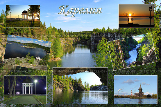 Коллаж с достопримечательностями Карелии (2010 год). Стоковое фото, фотограф Сергей Цепек / Фотобанк Лори