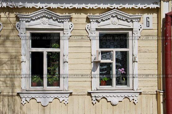 Коломна. Улица Лазарева, дом 6. Район Старая Коломна. Стоковое фото, фотограф Илюхина Наталья / Фотобанк Лори