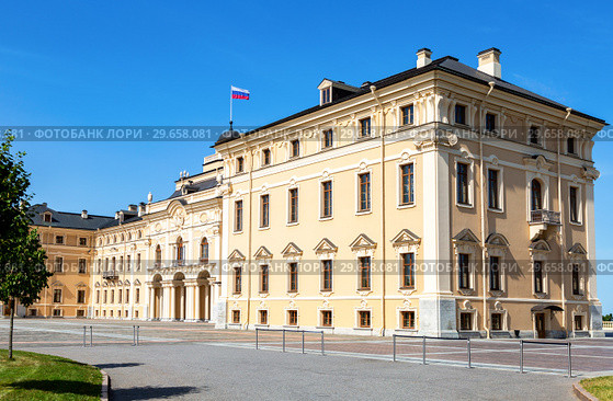 Konstantinovsky Palace in Strelna. The State Complex The National Congress Palace (2017 год). Редакционное фото, фотограф FotograFF / Фотобанк Лори