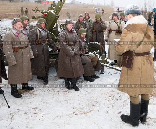 "Контрнаступление. Декабрь 1941". Военно-исторический фестиваль (историческая реконструкция) (2015 год). Редакционное фото, фотограф Алексей Бок / Фотобанк Лори
