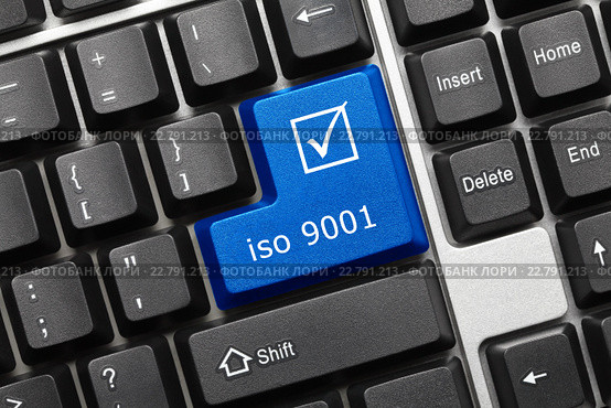 Концептуальная клавиатура - Клавиша "iso 9001" Стоковое фото, фотограф Самохвалов Артем / Фотобанк Лори