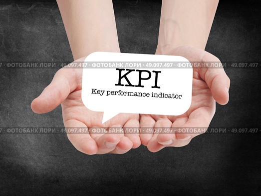 KPI written on a speechbubble. Стоковое фото, агентство Ingram Publishing / Фотобанк Лори