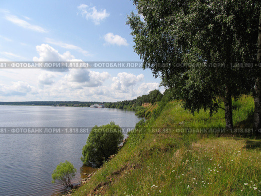 Крутой берег Волги в городе Мышкин (2008 год). Стоковое фото, фотограф Т. З. / Фотобанк Лори