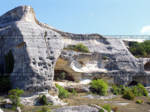 Крым. Пещерный город Эски-Кермен (2009 год). Стоковое фото, фотограф Анатолий Заводсков / Фотобанк Лори