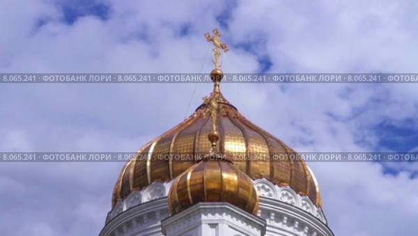 Купол Храма Христа Спасителя. Time-lapse (2015 год). Стоковое видео, видеограф Parmenov Pavel / Фотобанк Лори