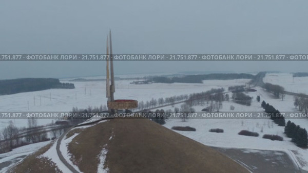 Курган Славы в Минске. Съемки с коптера. Go-pro. Редакционное видео, видеограф Евгений Ковалев / Фотобанк Лори