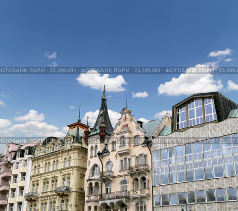 Курортный город Карловы Вары (Карлсбад), Западная Богемия, Чешская Республика. Архитектура (2014 год). Стоковое фото, фотограф Владимир Журавлев / Фотобанк Лори