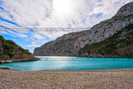 La Granadella beach in Mediterranean Javea also Xabia in Alicante Spain. Стоковое фото, агентство Ingram Publishing / Фотобанк Лори