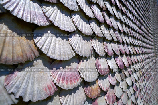 La toja island Toxa Chapel made of sea shells in Pontevedra Galicia Spain. Стоковое фото, агентство Ingram Publishing / Фотобанк Лори