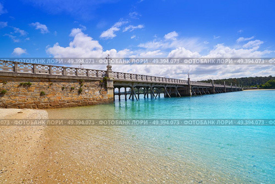 La Toja Toxa island bridge in Pontevedra of Galicia spain. Стоковое фото, агентство Ingram Publishing / Фотобанк Лори